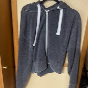 Cropped grey soft hoodie